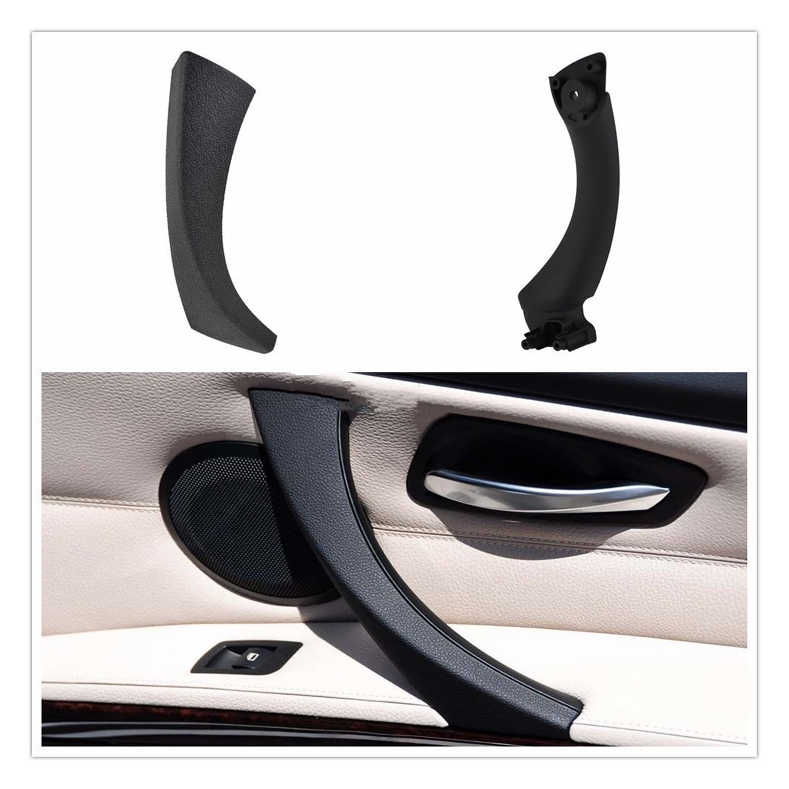 Auto Innen Türgriff Für 3 Serie E90 E91 E92 316 318 320 325 328i Teil Innentüren Panel Griff Bar Pull Trim Abdeckung Vollen Satz Innentürgriffe Auto Türgriff Innen(Black(on The Right)) von XKOEHXJ