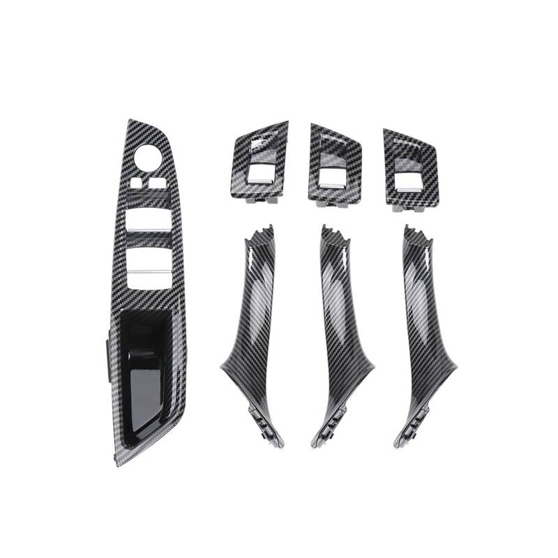 Auto Innen Türgriff Für F10 F11 LHD 7piece Auto Innen Tür Griff Carbon Fiber Griff Set Platte Dekorative Abdeckung Für Links Hand Auto Türgriff Innen(Model B) von XKOEHXJ