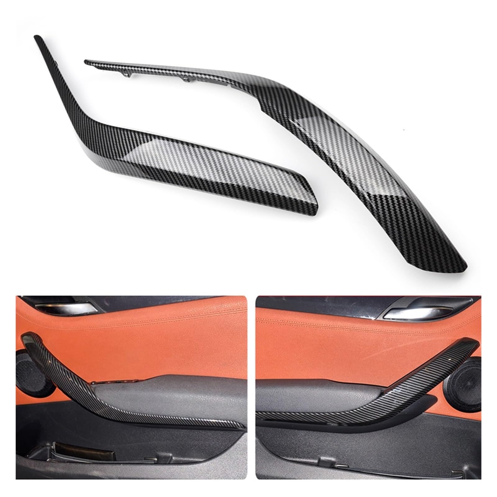 Auto Innen Türgriff Für X1 E84 2010-2016 Links Rechts Seite Auto Innen Tür Panel Griff Pull Trim Abdeckung Auto Innen Tür Griffe Abdeckungen Auto Türgriff Innen(Carbon Fiber-2piece) von XKOEHXJ