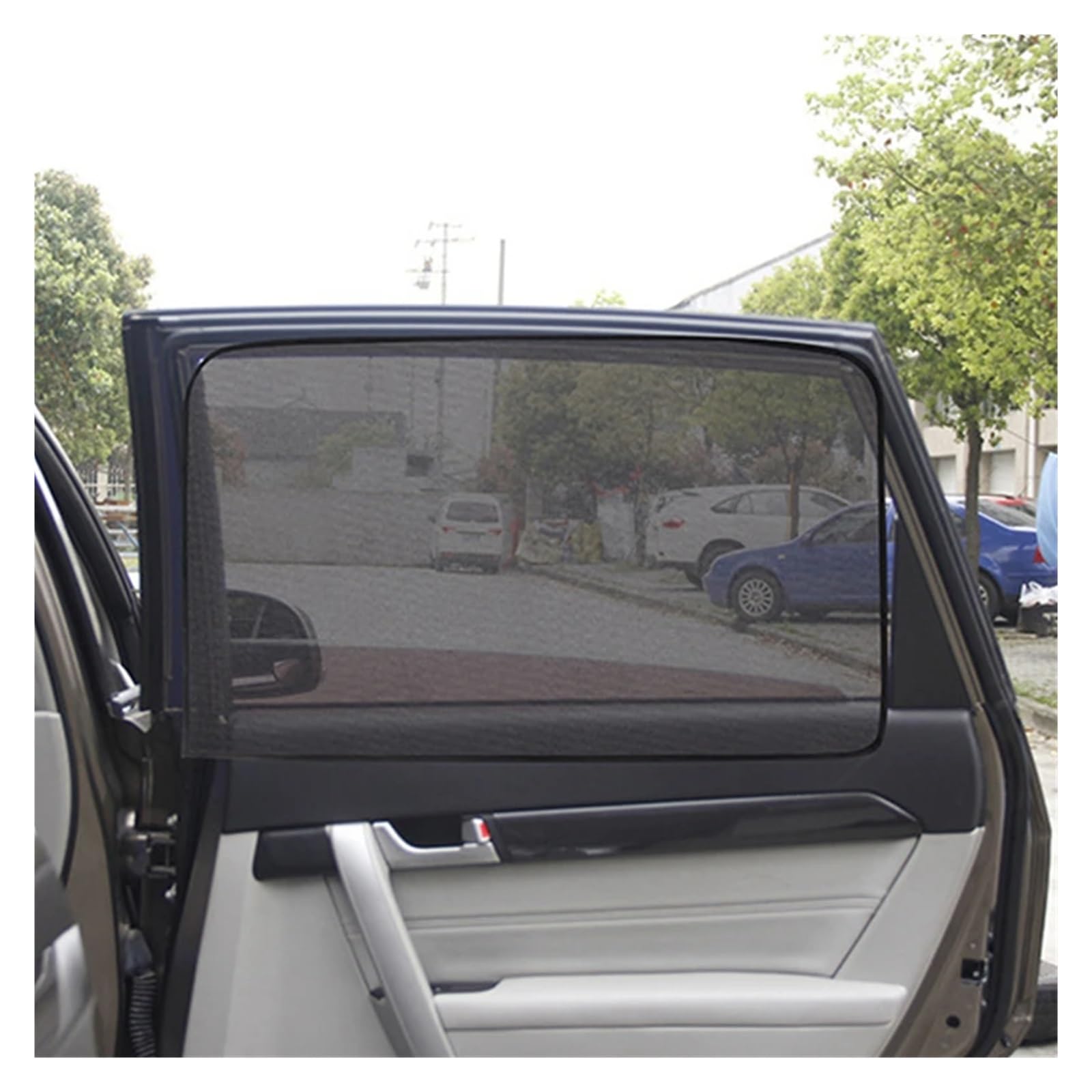 Auto Seitenscheibe Sonnenblende 1pc Sonnenschutz Fahrzeug Schild Visier Schutz Zurück Auto Fenster Schatten Mesh Sonnenschutz Bildschirm Wärmedämmung UV Schutz(Back Square) von XKOEHXJ