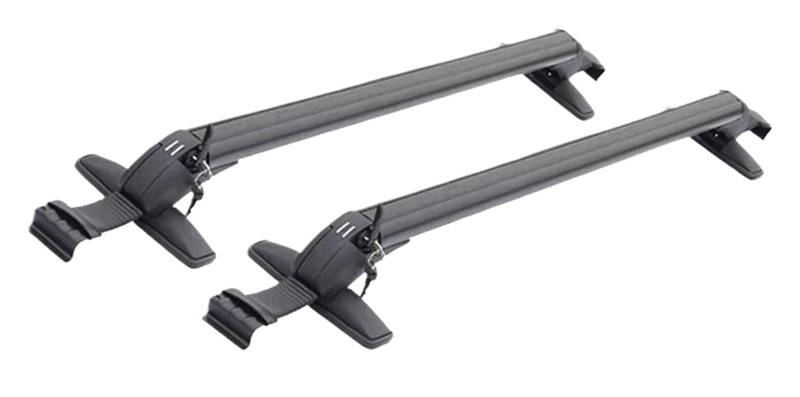 Dachreling Rack 1 Paar Universal Fahrzeug Auto Dach Montage Rack Schiene Bar Schwarz Aluminium Gepäckträger Mit Lock Top Auto Rack Relingträger(2pcs 100cm) von XKOEHXJ