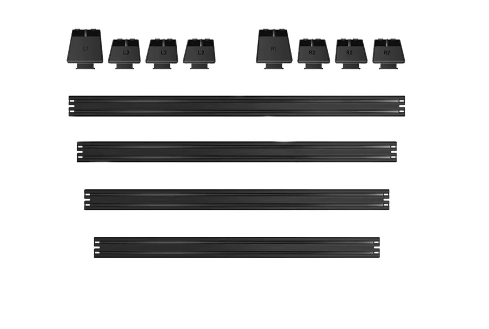 Dachreling Rack 4 Stück Für Tesla Für Cybertruck Dachträger Dachgepäckträger Träger Querstange Relingträger von XKOEHXJ
