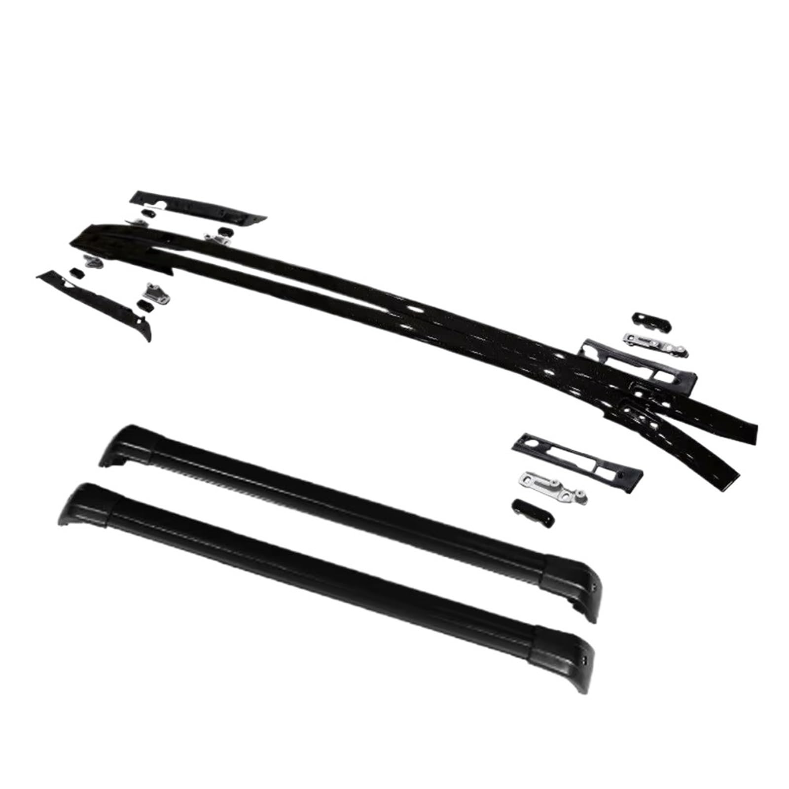 Dachreling Rack 4PCS Für Land Für Rover Für Discovery Sport 2015-2024 Träger Aluminium Dach Schiene Kreuz Bars Relingträger(Schwarz) von XKOEHXJ