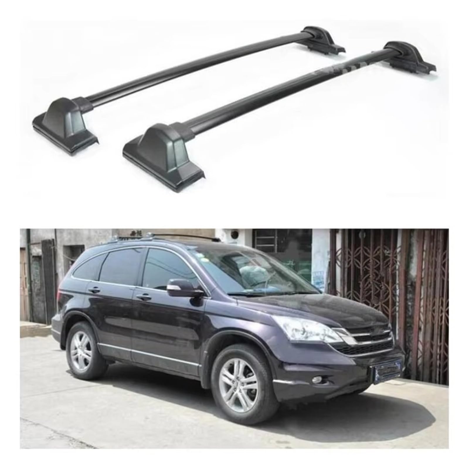 Dachreling Rack Für CRV Für CR-V 2007-2011 Cross Bar Dach Rack Gepäck Racks Träger Top Bar Schiene Boxen Aluminium Legierung Relingträger von XKOEHXJ