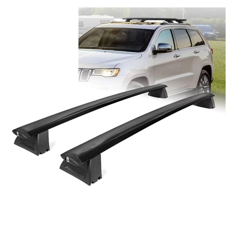 Dachreling Rack Für Jeep Für Grand Für Cherokee 2011-2021 Dachträger Kreuz Bar Dach Top Gepäck Kajaks Fahrrad Träger Rack Lagerung Halter 68 KG Last Relingträger von XKOEHXJ