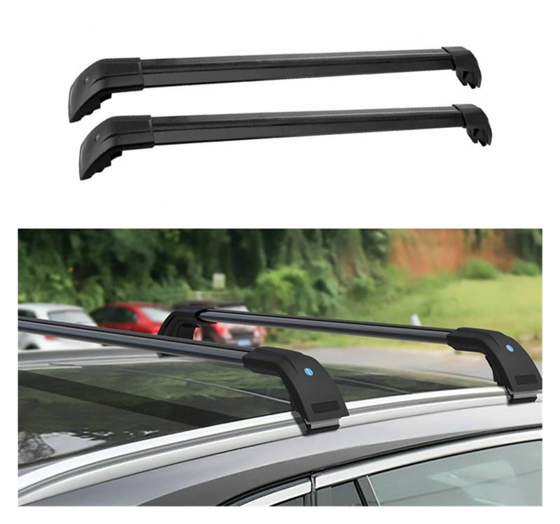 Dachreling Rack Für Mitsubishi Für Outlander 2023-2024 Zubehör Schienen Bar Gepäckträger Fahrradträger Für Auto Vielseitiges Dach Rack System Relingträger(Cross bar Black) von XKOEHXJ