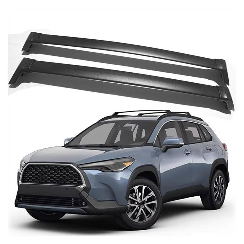 Dachreling Rack Für Toyota Für Corolla Für Kreuz 2020-2024 Schienen Bar Gepäck Träger Bars Top Kreuz Bar Rack Schiene Zubehör Relingträger von XKOEHXJ