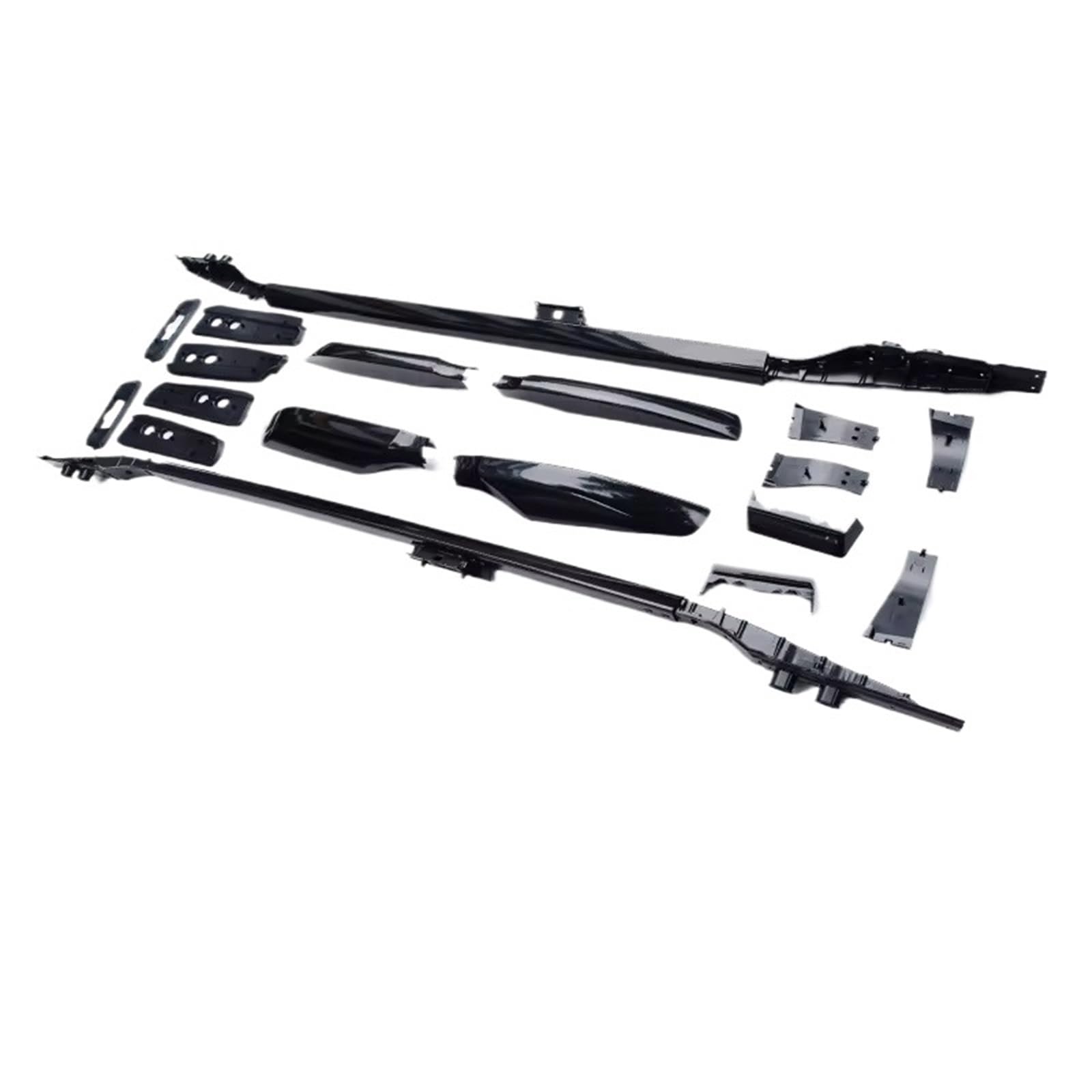 Dachreling Rack Für Toyota Für Land Für Cruiser 200 LC200 Prado 150 Lc150 Fj150 2008-2023 Dach Wrap Oder Gepäckträger Kreuz Schiene Schiene Relingträger(10-2023 Black) von XKOEHXJ