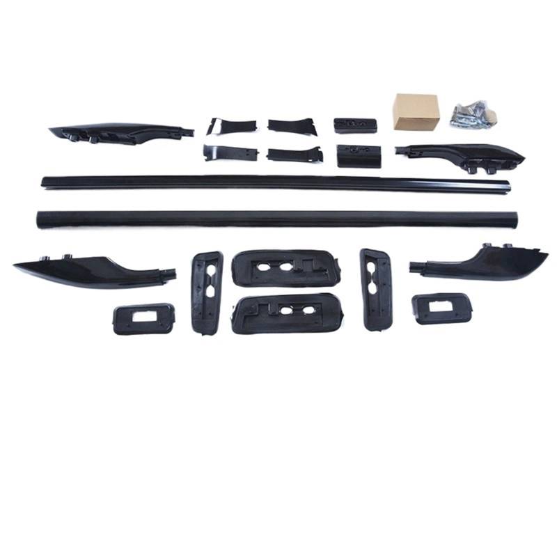 Dachreling Rack Für Toyota Für Land Für Cruiser 200 LC200 Prado 150 Lc150 Fj150 2008-2023 Dach Wrap Oder Gepäckträger Kreuz Schiene Schiene Relingträger(200 Black) von XKOEHXJ