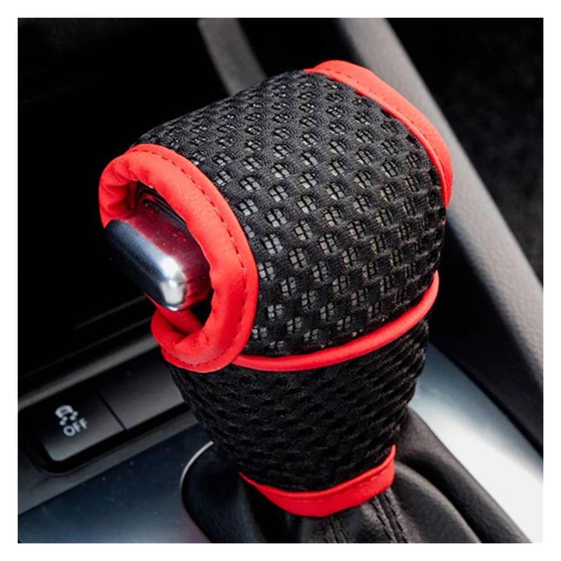 Innenraum Auto Zubehör Auto Schaltknauf Abdeckung Gangschaltung Non Slip Grip Griff Schutz Abdeckungen Universal Getriebe Automatische Auto Innen Zubehör Auto Innenraum Zubehör(Black Red) von XKOEHXJ