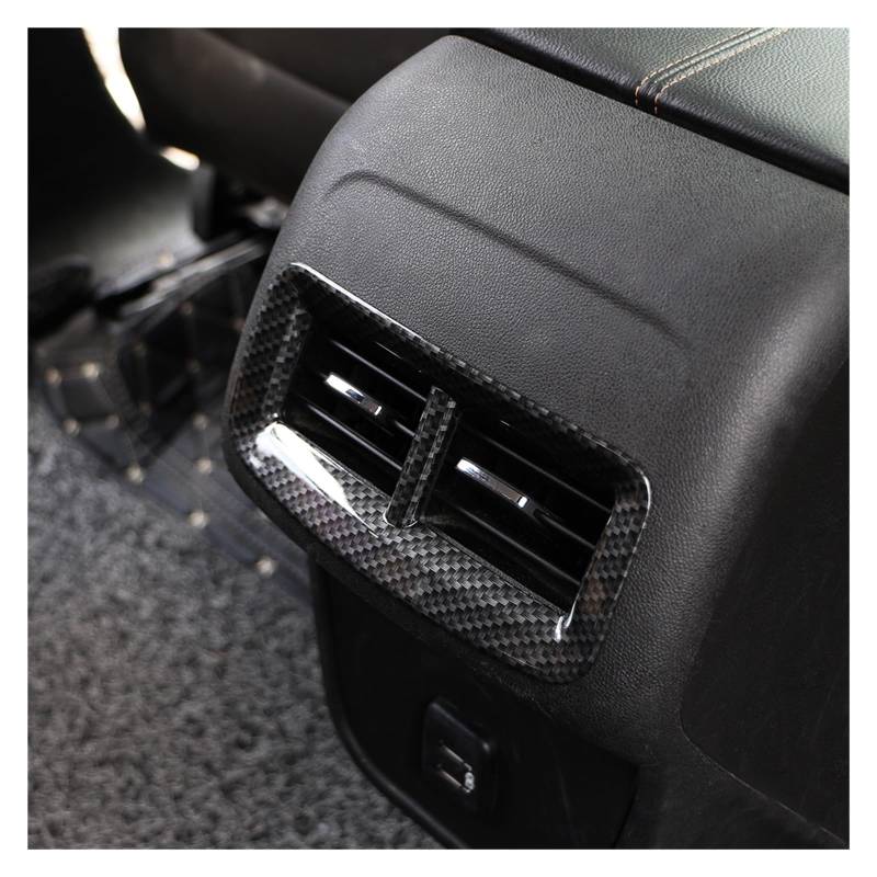 Innenraum Auto Zubehör Für Chevrolet Für Equinox 2017 2018 2019 ABS Auto Hinten Klimaanlage Vent Outlet Dekoration Abdeckung Innen Aufkleber Auto Styling Auto Innenraum Zubehör(Black Carbon fiber) von XKOEHXJ