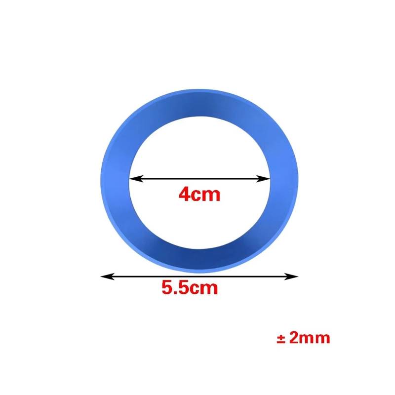 Innenraum Auto Zubehör Für VW Für Golf 6 7 MK6 MK7 Für Jetta MK5 MK6 Für POLO CC Für Passat B6 B7 Für TIGUAN Aluminium Trim Auto Lenkrad Abdeckung Ring Auto Innenraum Zubehör(Silber) von XKOEHXJ