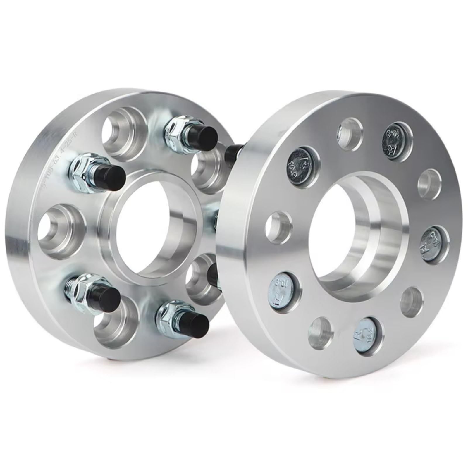 Spurverbreiterungen Für Dacia Für Duster M12x1,5 5 Lug 2 Stück 15/20/25/30/35mm Rad spacer Adapter PCD 5x114,3 66,1mm Spürverbreiterungsatz(20mm Silver) von XKOEHXJ