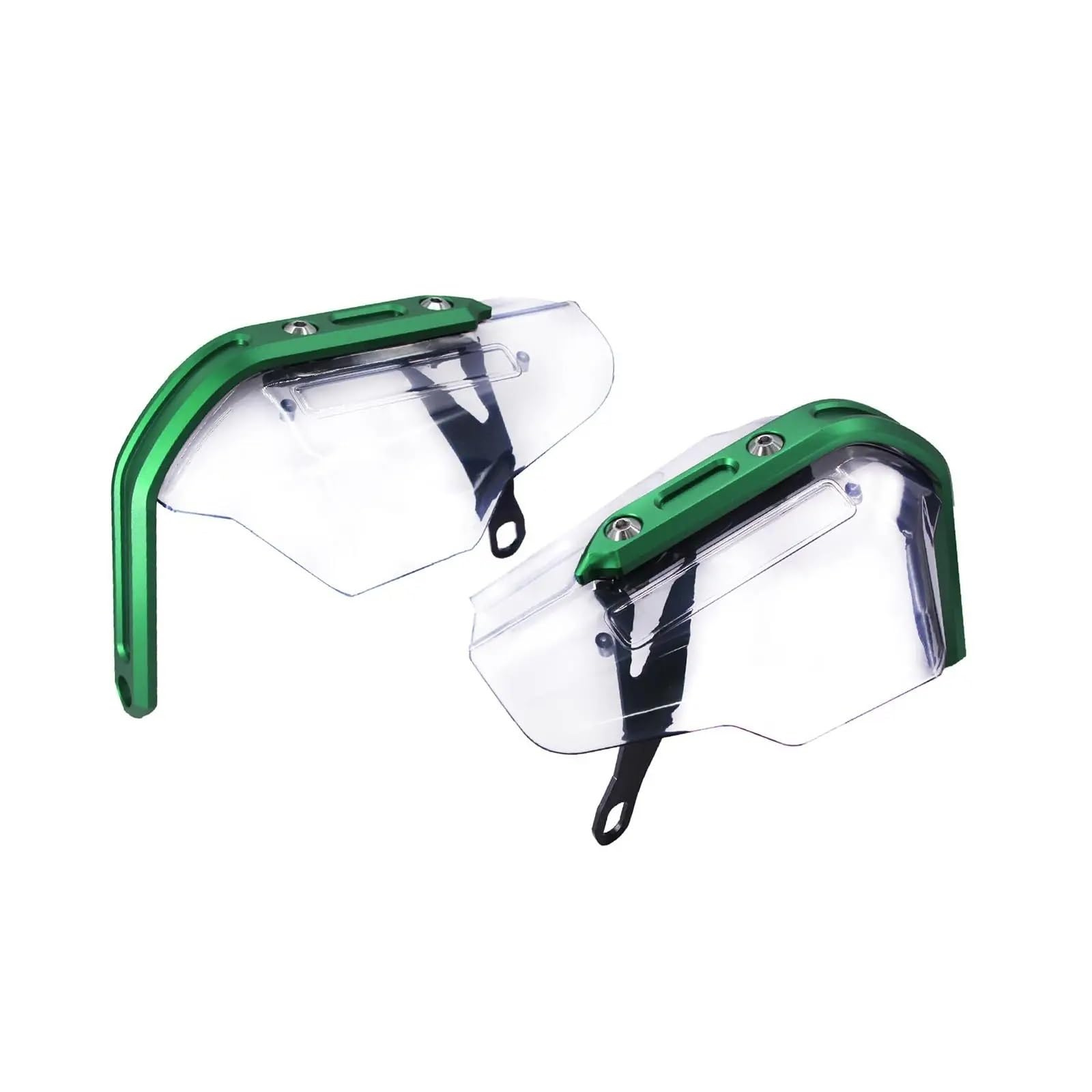 XKOEHXJ Dirt Bike Handschützer 2 Stücke Motorrad Handprotektoren Lenker Windabweiser Windschutzscheibe Universal Motorrad Handschutz Schild Für Fahrradfahren Lenker Handprotektoren(Clear and Green) von XKOEHXJ