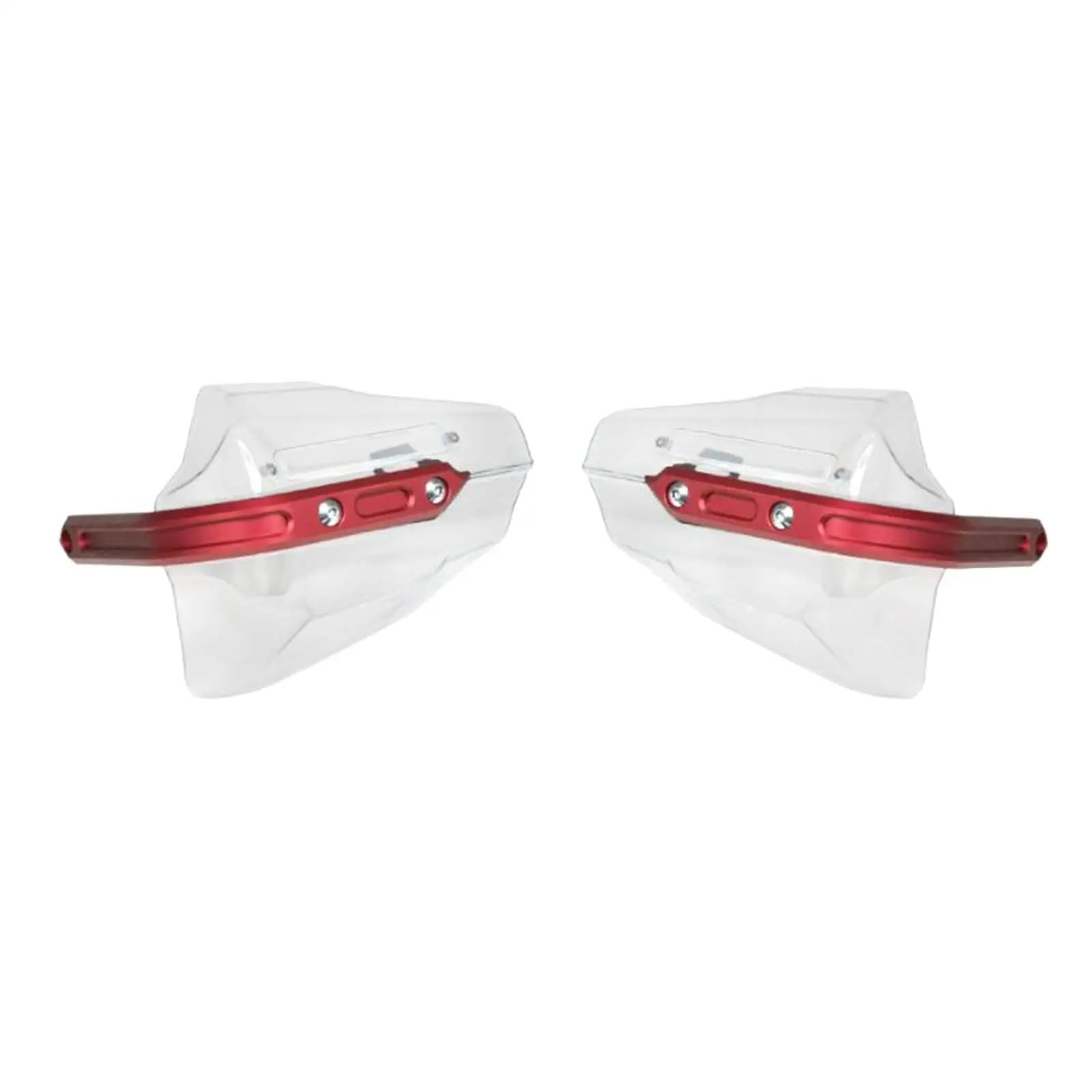 XKOEHXJ Dirt Bike Handschützer 2 Stücke Motorrad Handprotektoren Lenker Windabweiser Windschutzscheibe Universal Motorrad Handschutz Schild Für Fahrradfahren Lenker Handprotektoren(Clear and Red) von XKOEHXJ