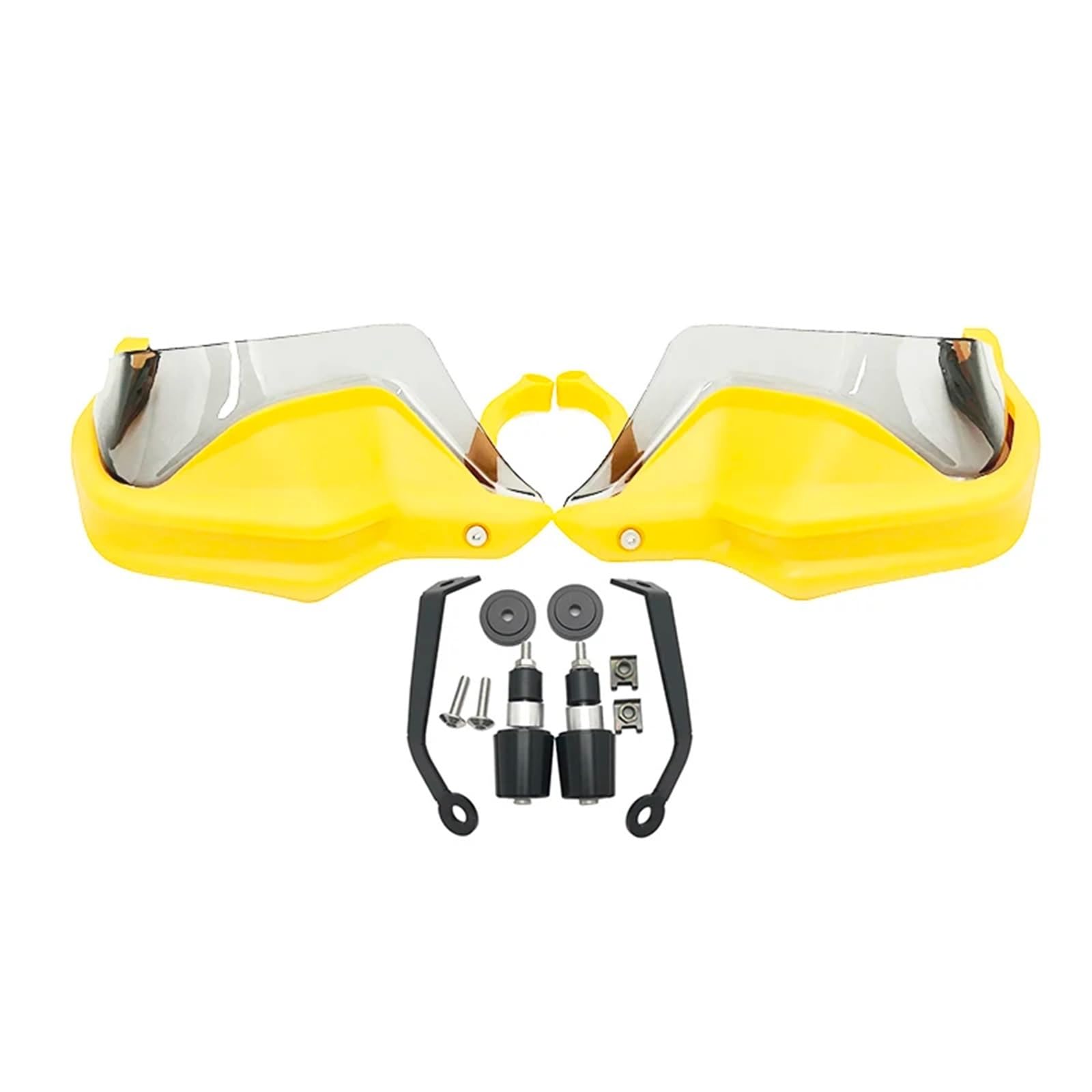 XKOEHXJ Dirt Bike Handschützer Für Suzuki Für V-Strom DL250 Für VStrom250 GW250 2017-2022 Motorrad Handschutz Schild Hand Guard Protector Windschutzscheibe Lenker Handprotektoren(Yellow Grey Set) von XKOEHXJ