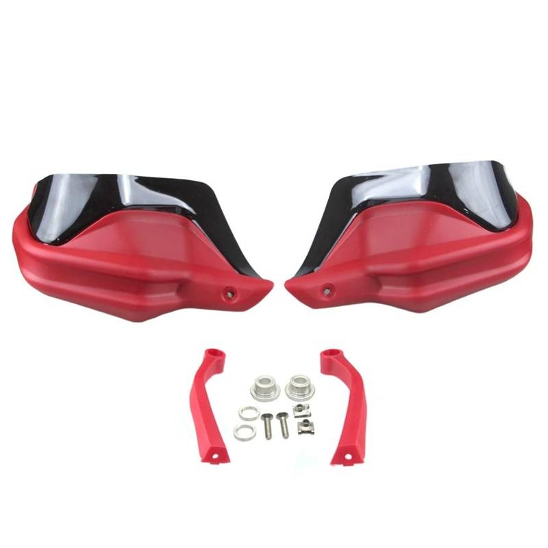 XKOEHXJ Dirt Bike Handschützer Für X-ADV750 Für XADV750 Motorrad Handprotektoren Hand Protektoren Guards Windabweiser Schild Lenker Handprotektoren(Red-Black) von XKOEHXJ