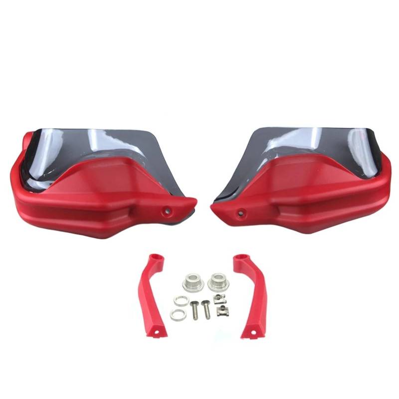 XKOEHXJ Dirt Bike Handschützer Für X-ADV750 Für XADV750 Motorrad Handprotektoren Hand Protektoren Guards Windabweiser Schild Lenker Handprotektoren(Red-Gray) von XKOEHXJ