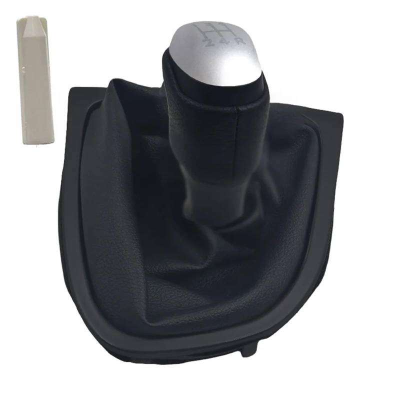 XKOEHXJ Schalthebelknopf Für Clio 4 IV 2013-2018 5-Gang-Schaltknauf Kofferraumhebel Schalthebelschutz Staubschutzhülle Gear Stick Schaltknauf(Silver Set) von XKOEHXJ