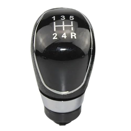 XKOEHXJ Schalthebelknopf Für Ford Für Mondeo MK4 Für Fiesta MK7 Für Galaxy MK3 Für Kuga 2008-2013 Schaltknauf Stick Kopf Hebel Griff Gear Stick Schaltknauf(5 Speed Black) von XKOEHXJ