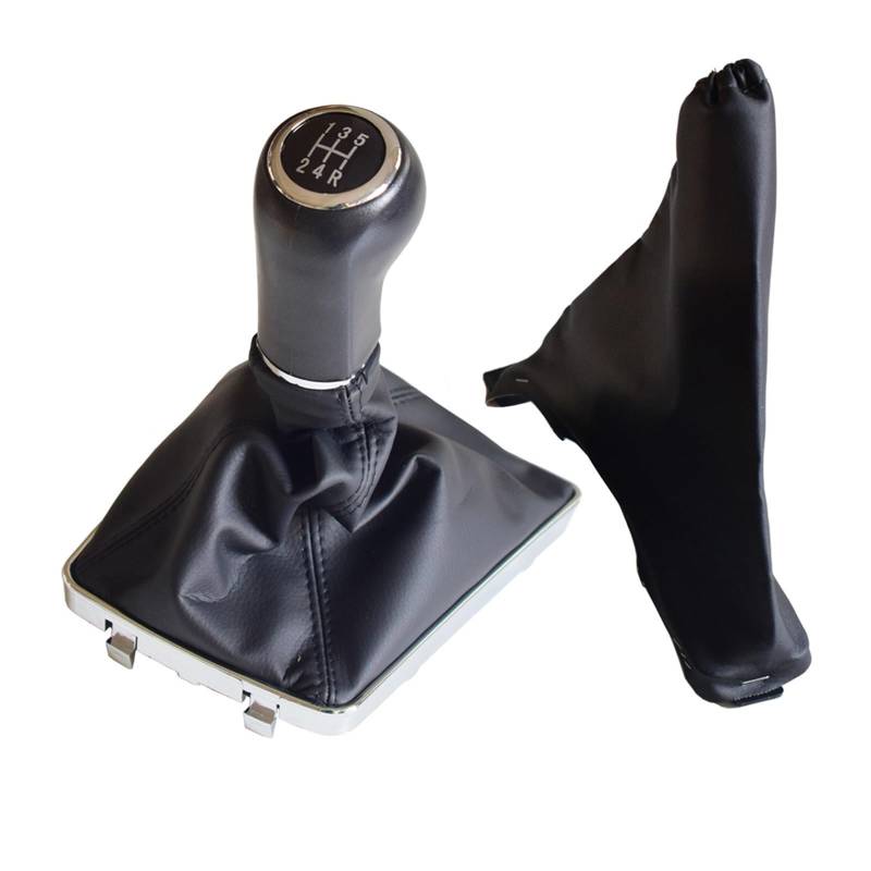 XKOEHXJ Schalthebelknopf Für OPEL Für Astra III H 1,6 04-10 Manuelle 5 6 Geschwindigkeit Getriebe Shifter Stick Knob Hebel Mit Leder Staub-Proof Abdeckung Gear Stick Schaltknauf(5R-Black) von XKOEHXJ