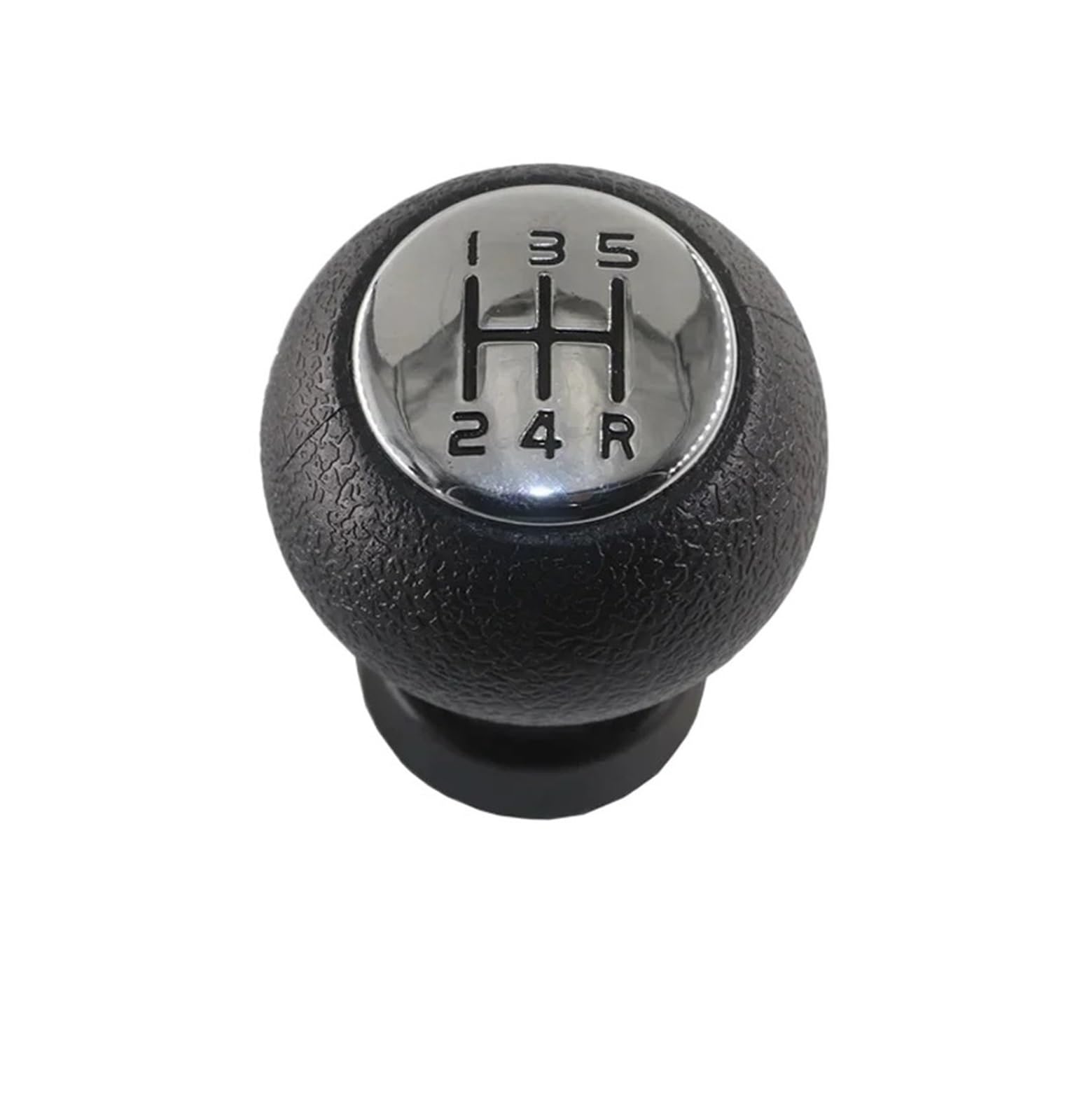 XKOEHXJ Schalthebelknopf Für Suzuki Für Swift 2005-2010 SX4 2005-2013 5-Gang-Auto-Schaltknaufkopf-Stick-Shift-Kunststoff-T-Typ Gear Stick Schaltknauf(Chrome Black) von XKOEHXJ