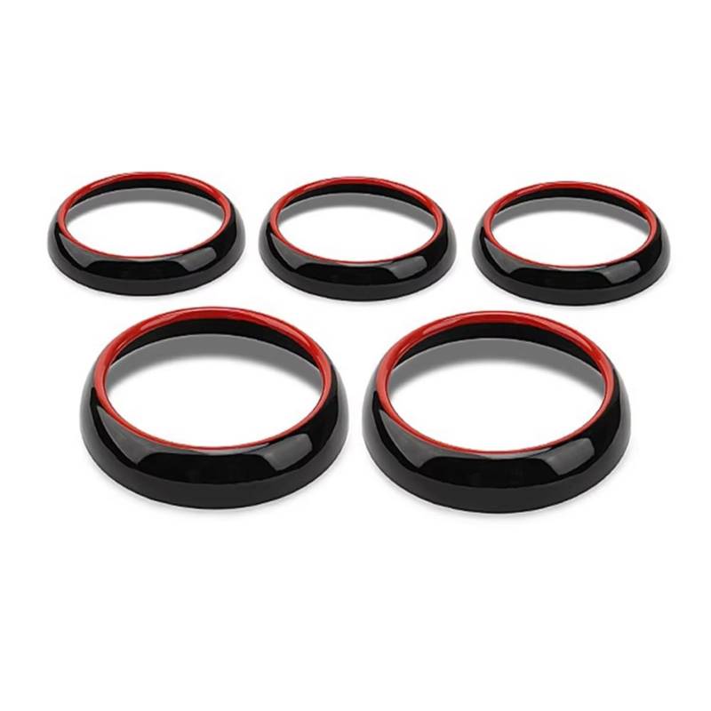 Zubehör Innenraum Für Benz A W176 für GLA X156 für CLA C117 Auto Klimaanlage Air Vent Outlet Ring Abdeckung Trim Aufkleber Innenzubehör(Black red,B) von XKOEHXJ