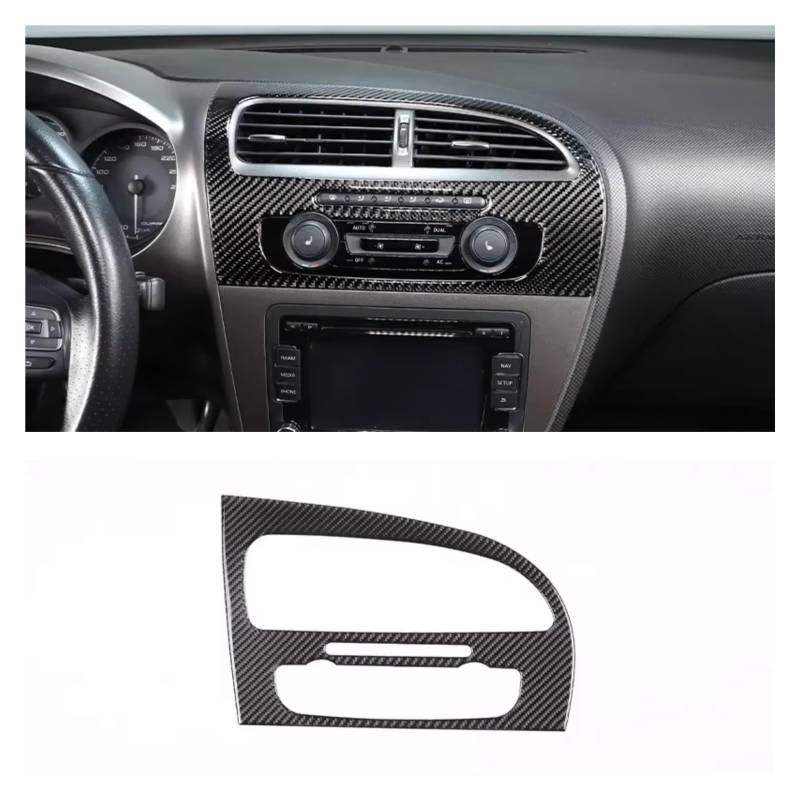 Zubehör Innenraum Für Sitz Für Leon 2008-2012 Auto Konsole Getriebe Shift Panel Dekoration Abdeckung Trim Aufkleber Weiche Carbon Faser Innenzubehör(22) von XKOEHXJ