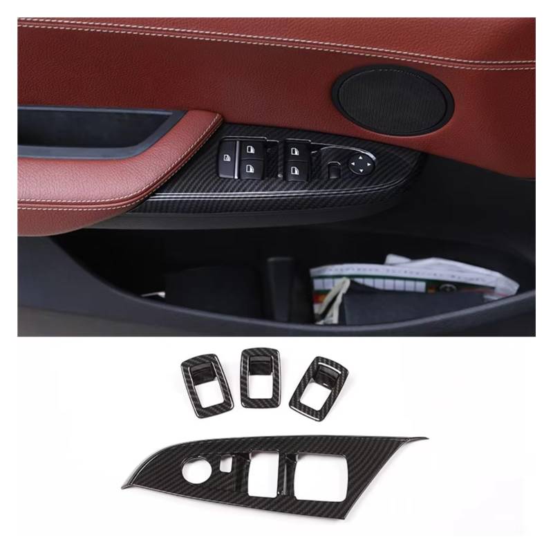 Zubehör Innenraum Für X3 X4 F25 F26 2011-2017 Auto Interior Center Control Panel Lenkrad Tür Trim Aufkleber Innenzubehör(2) von XKOEHXJ