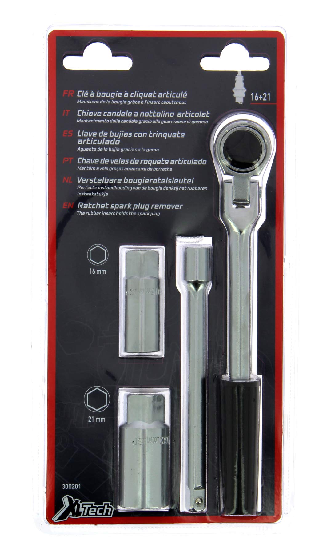 XL Perform Tool 300201 xltech Kerze 16 – 21 mm Ratschenschlüssel. L200 + Verlängerung 145 von XL Perform Tool