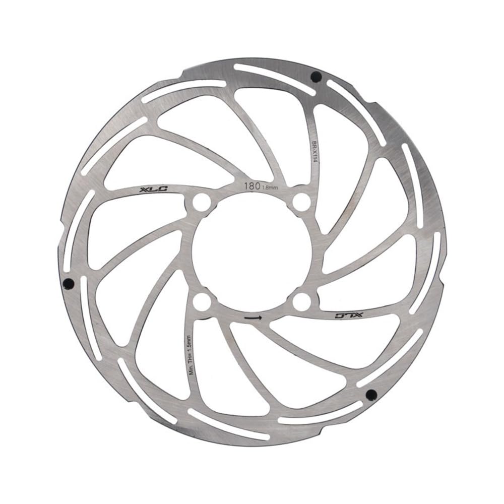 XLC Bremsscheibe BR-X114, Ø 180/2,0 mm, für Rohloff HR-Nabe, silber von XLC