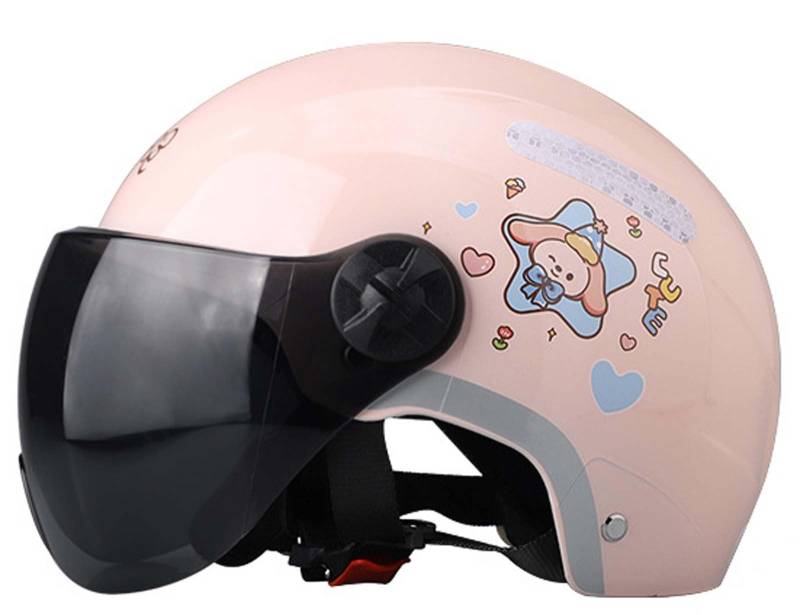 Halbhelm Offener Motorradhelm Retro-Motorradhelm Offener Motorradhelm für Erwachsene DOT/ECE-geprüfter Retro-Klassiker Leichter Helm A,55-60CM von XLGNXXL