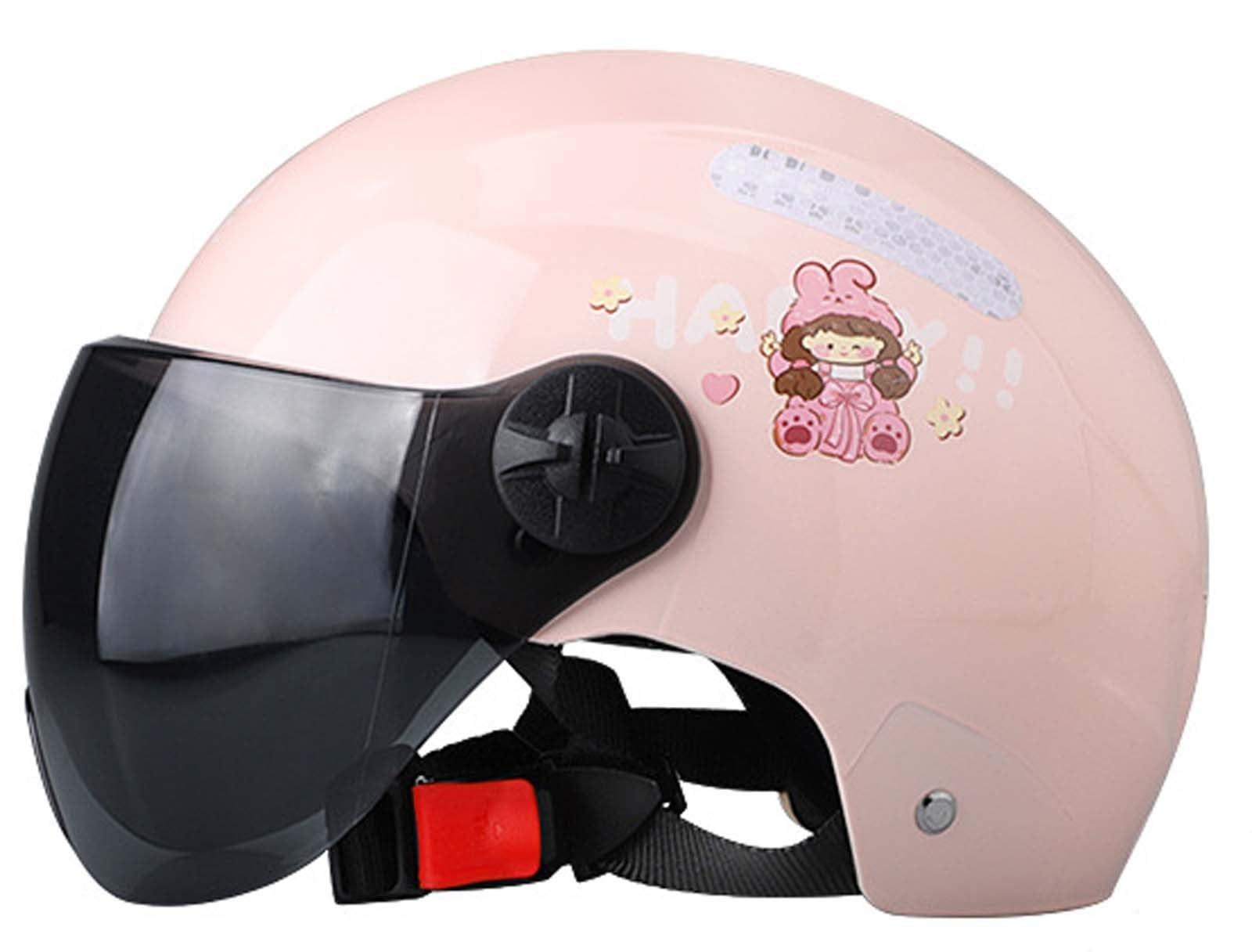 Halbhelm Offener Motorradhelm Retro-Motorradhelm Offener Motorradhelm für Erwachsene DOT/ECE-geprüfter Retro-Klassiker Leichter Helm E,55-60CM von XLGNXXL