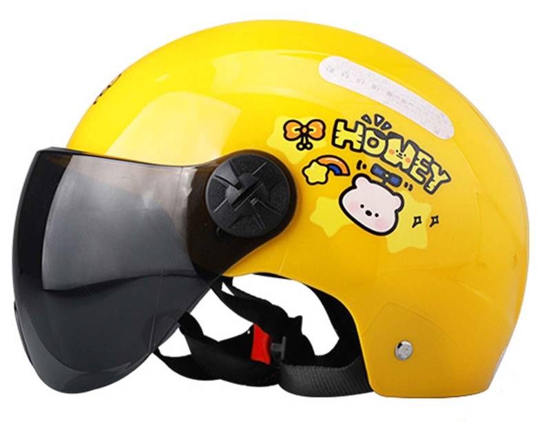 Halbhelm Offener Motorradhelm Retro-Motorradhelm Offener Motorradhelm für Erwachsene DOT/ECE-geprüfter Retro-Klassiker Leichter Helm F,55-60CM von XLGNXXL