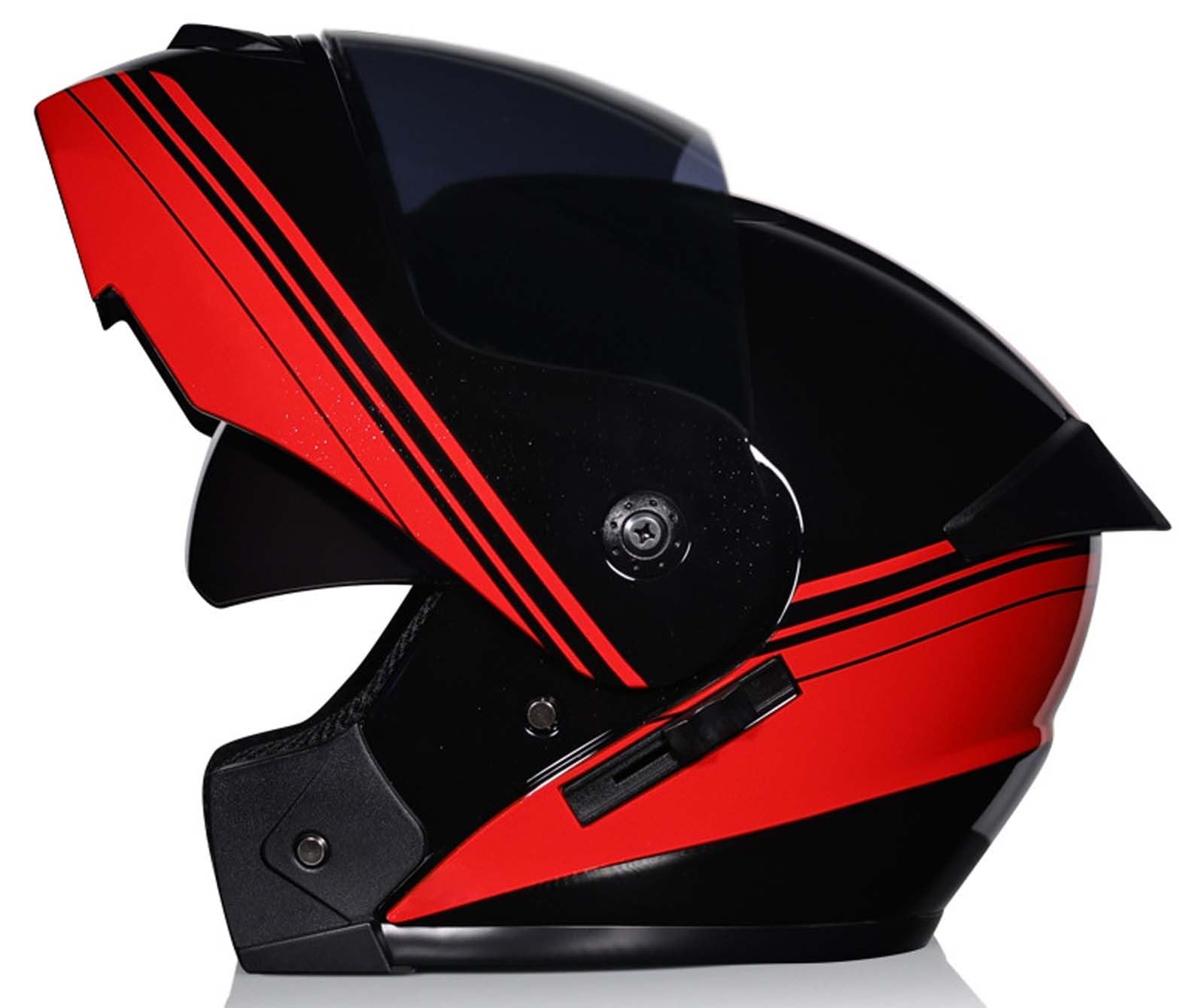 Integralhelm für MotorradfahrerModulhelmIntegrierte Motorrad-DoppellinsenGeeignet für Erwachsene Männer und FrauenDOT/ECE-Zertifiziert 15,L(58-59CM) von XLGNXXL