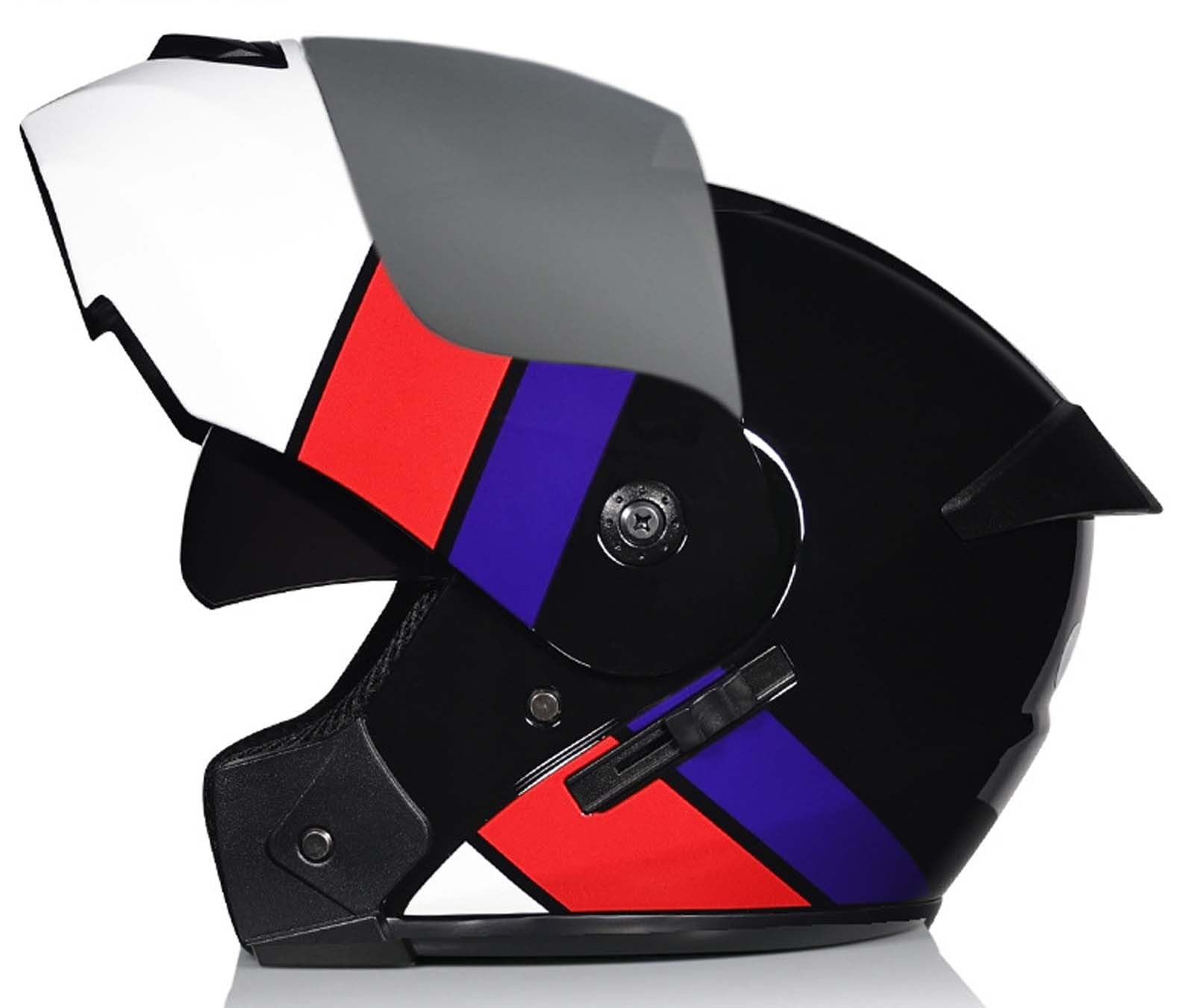 Integralhelm für MotorradfahrerModulhelmIntegrierte Motorrad-DoppellinsenGeeignet für Erwachsene Männer und FrauenDOT/ECE-Zertifiziert 2,M(56-57CM) von XLGNXXL