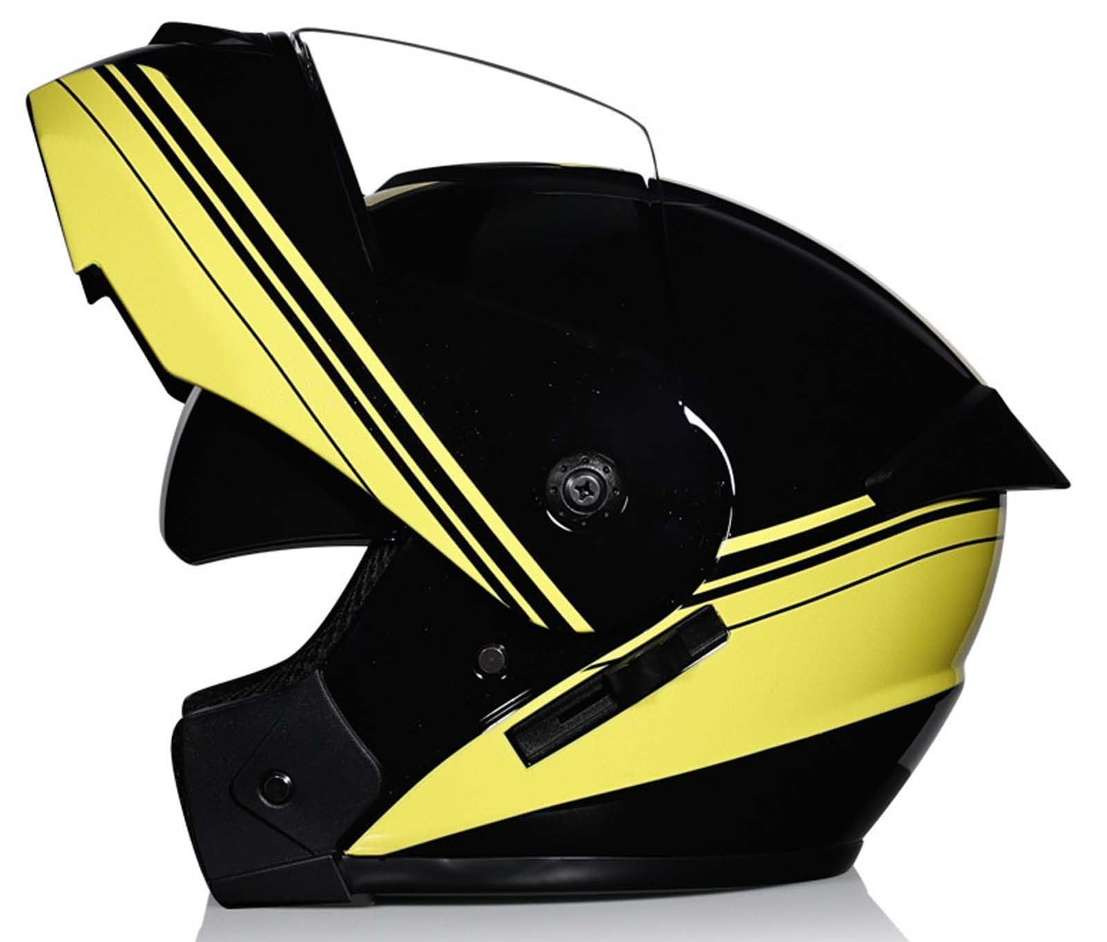 Integralhelm für MotorradfahrerModulhelmIntegrierte Motorrad-DoppellinsenGeeignet für Erwachsene Männer und FrauenDOT/ECE-Zertifiziert 8,L(58-59CM) von XLGNXXL