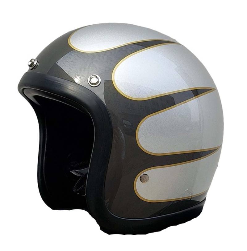 Motorrad-Halbhelm, Retro-Motorradhelm mit offenem Gesicht, altmodischer Motorradhelm, Jet-Motorradhelm, geeignet für Erwachsene Männer und Frauen B,M(55-56CM) von XLGNXXL