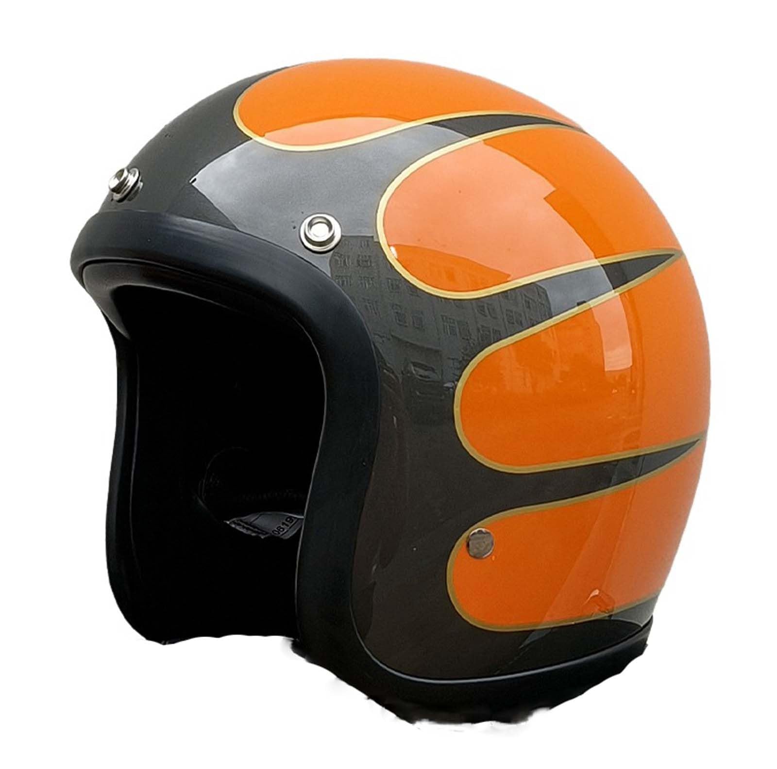 Motorrad-Halbhelm, Retro-Motorradhelm mit offenem Gesicht, altmodischer Motorradhelm, Jet-Motorradhelm, geeignet für Erwachsene Männer und Frauen E,S(53-54CM) von XLGNXXL