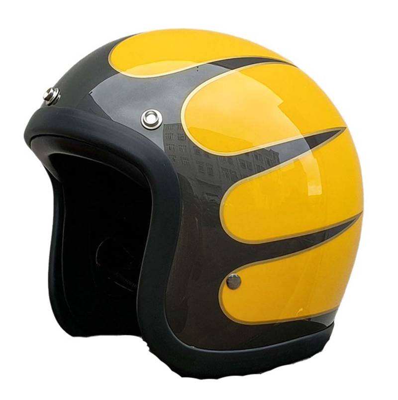 Motorrad-Halbhelm, Retro-Motorradhelm mit offenem Gesicht, altmodischer Motorradhelm, Jet-Motorradhelm, geeignet für Erwachsene Männer und Frauen G,L(57-58CM) von XLGNXXL