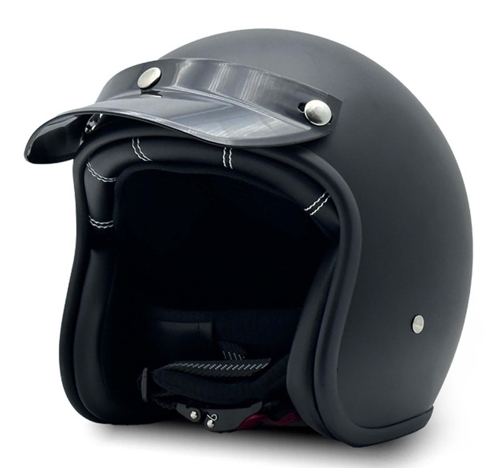 Neuartiger Motorrad-Jethelm, Ganzjahres-Mopedhelm, Retro-Motorrad-Halbhelm, ECE/DOT-geprüfter 3/4-Halbhelm für Männer und Frauen B,L von XLGNXXL