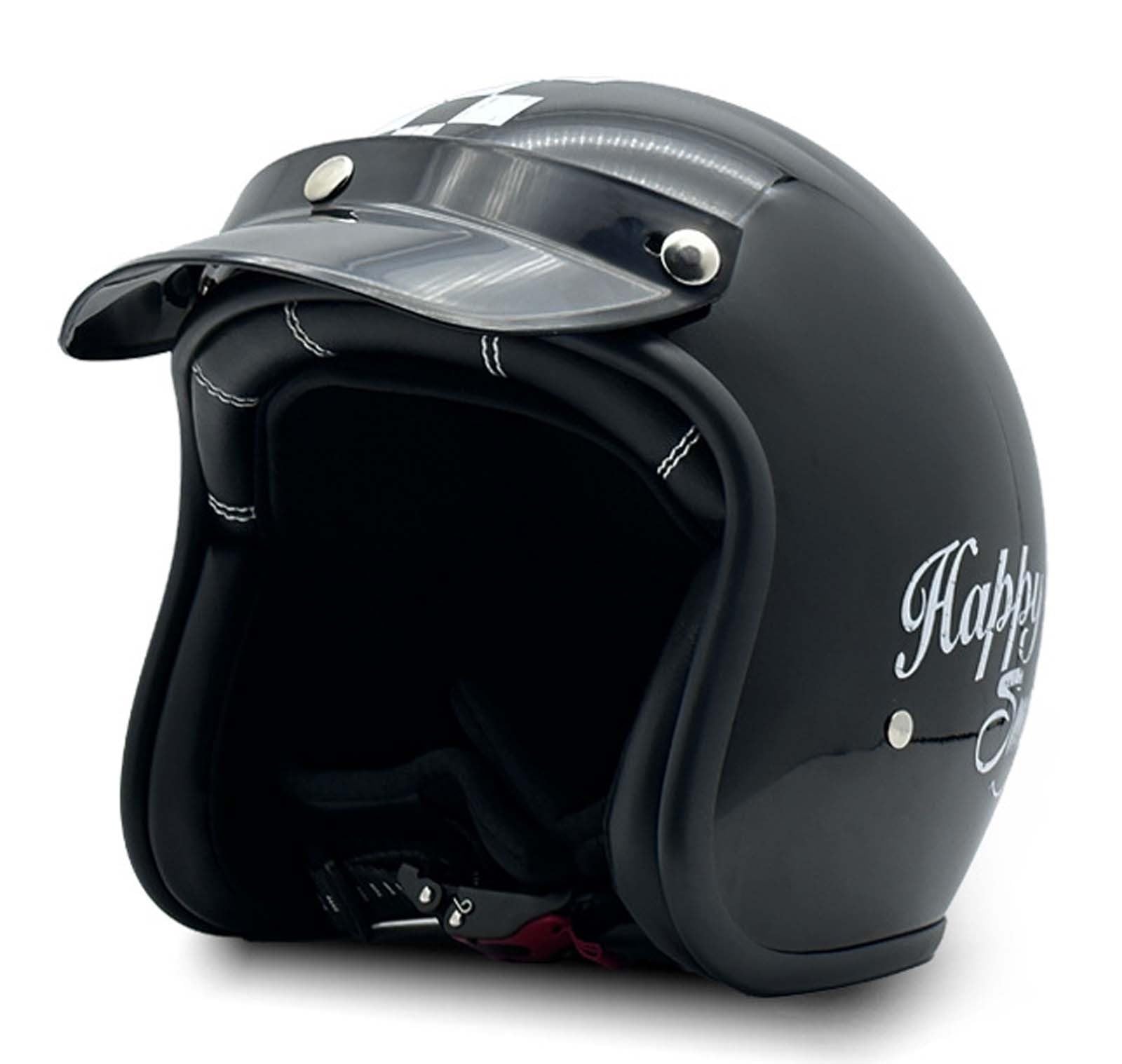 Neuartiger Motorrad-Jethelm, Ganzjahres-Mopedhelm, Retro-Motorrad-Halbhelm, ECE/DOT-geprüfter 3/4-Halbhelm für Männer und Frauen E,L von XLGNXXL