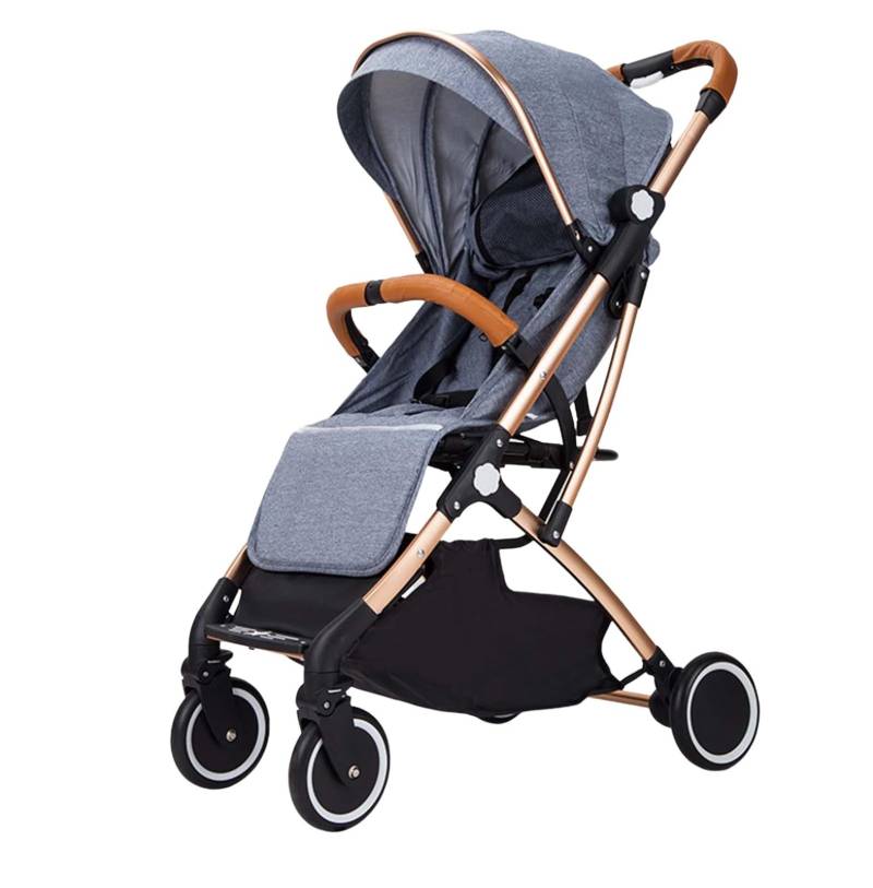 XLGNXXL Kinderwagen mit hoher Sicht, Ultraleicht, zusammenklappbar, mit Vier Rädern und Stoßdämpfung. Geeignet für Babys im Alter von 0–3 Jahren. A,100X68x31cm von XLGNXXL