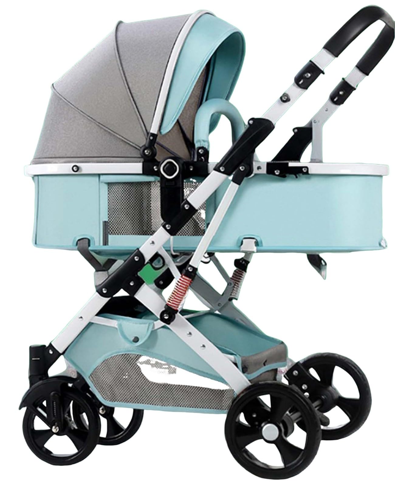 XLGNXXL Kinderwagen zum Sitzen oder Liegen, leicht und zusammenklappbar, Zwei-Wege-Stoßdämpfung, geeignet für Babys im Alter von 0-3 Jahren B,34 * 73 * 105cm von XLGNXXL