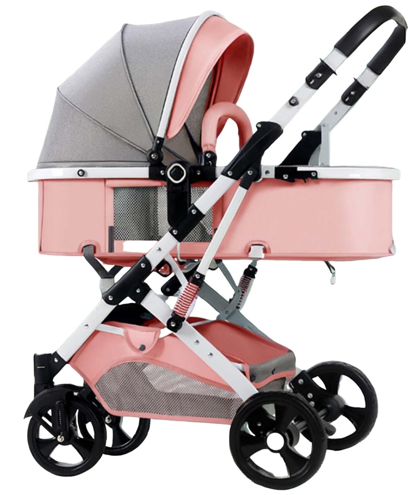 XLGNXXL Kinderwagen zum Sitzen oder Liegen, leicht und zusammenklappbar, Zwei-Wege-Stoßdämpfung, geeignet für Babys im Alter von 0-3 Jahren C,34 * 73 * 105cm von XLGNXXL