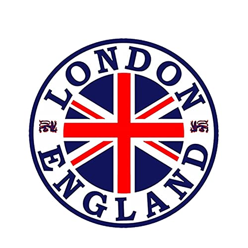 Xlnb. Auto Aufkleber Styling London England Seal Aufkleber Runde Flagge Union Jack Bumper Helm Skateboard Cover Kratzer Aufkleber KK13 * 13cm (Size : 13cm x13cm) von XLNB