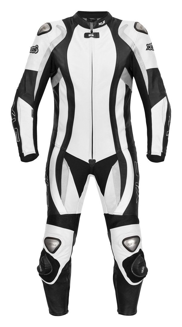 Daytona Black|White Bundle Lederkombi + Stiefel + Handschuhe von XLS