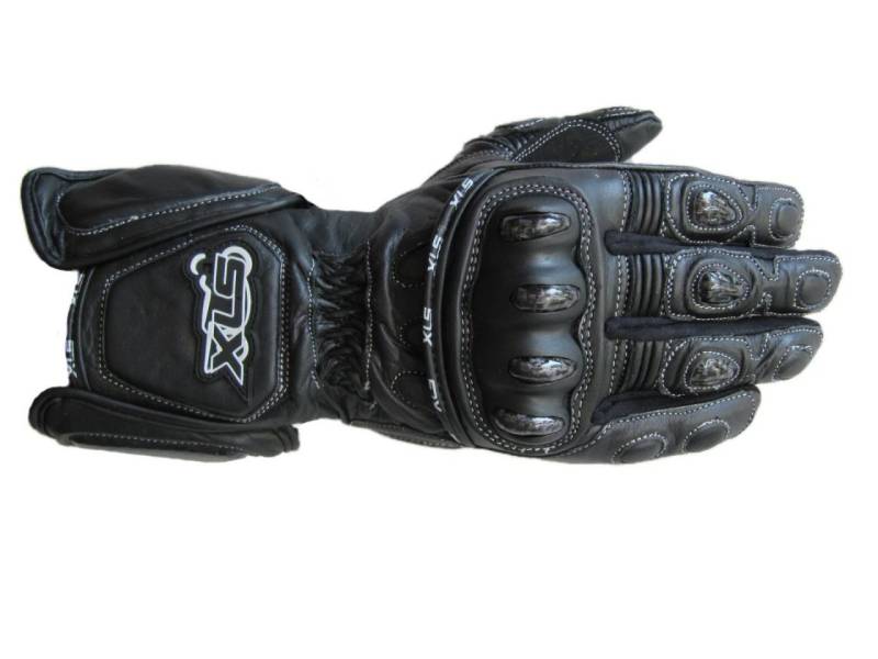 XLS Motorradhandschuhe Schwarz mit Protektoren von XLS