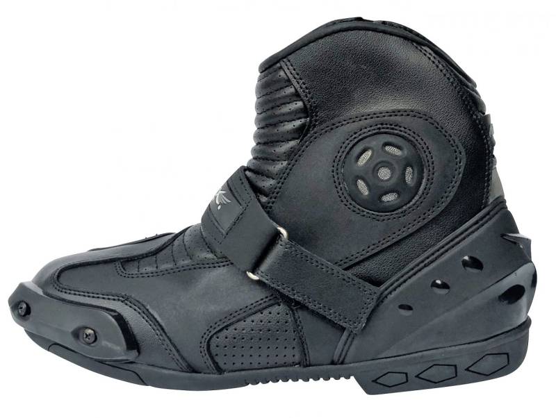 Kurze Motorradstiefel XLS Racing Boots Schwarz von XLS