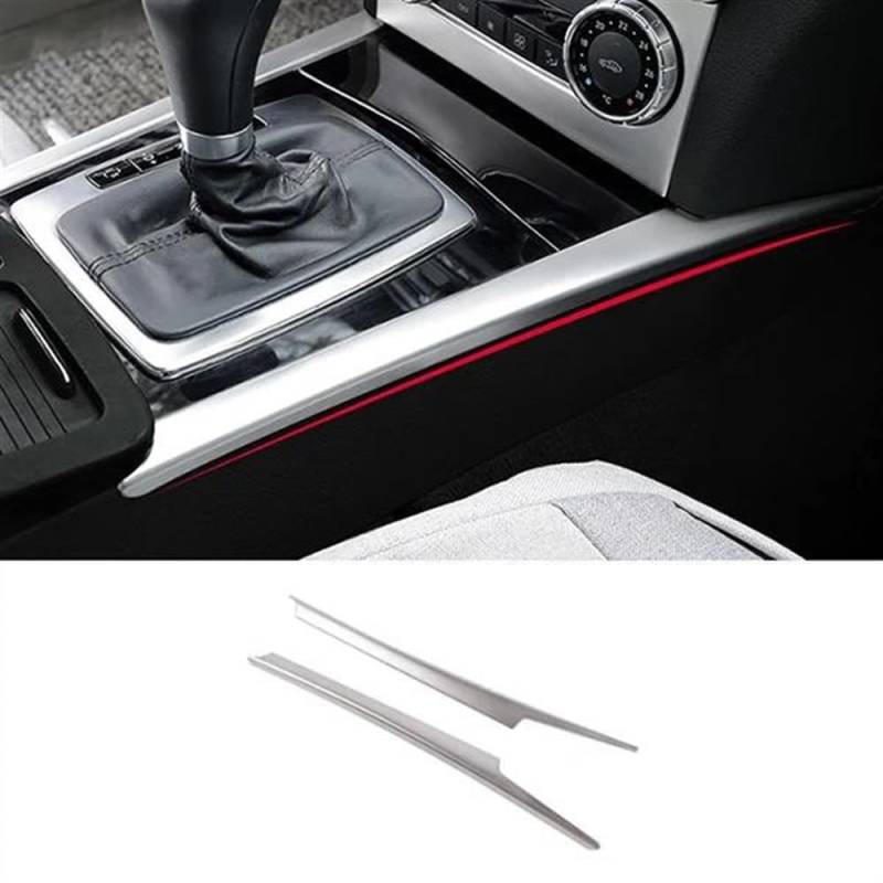 Armlehnen LHD Auto ABS Zentrale Konsole Tasse Halter Rahmen Trim Für C Klasse W204 2008-2014 Für E Klasse Coupe C207 W212 2010-2012(Gear shift trim) von XLXMKNKPDZ